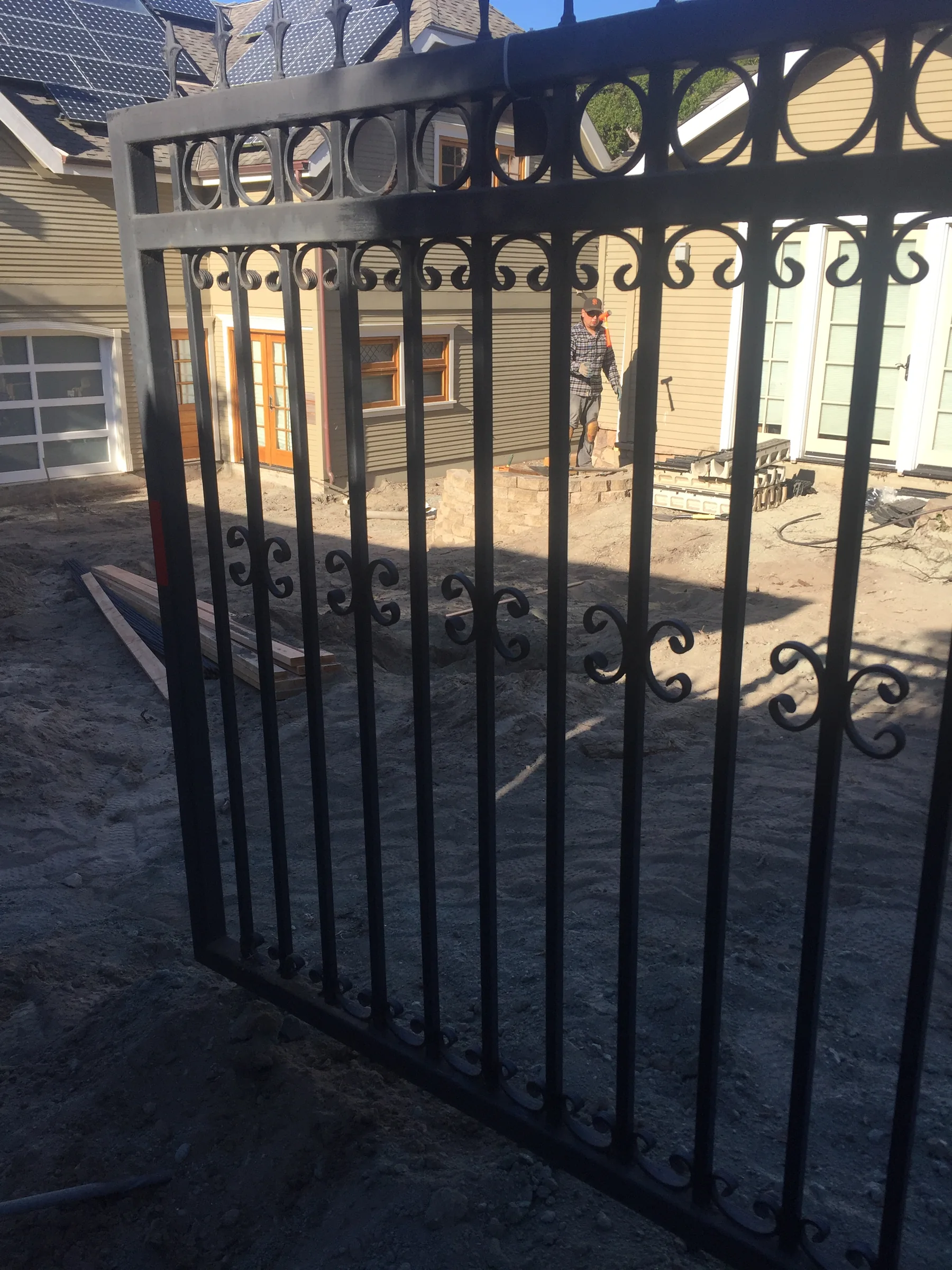 Decorative architectural ironwork at a residential property