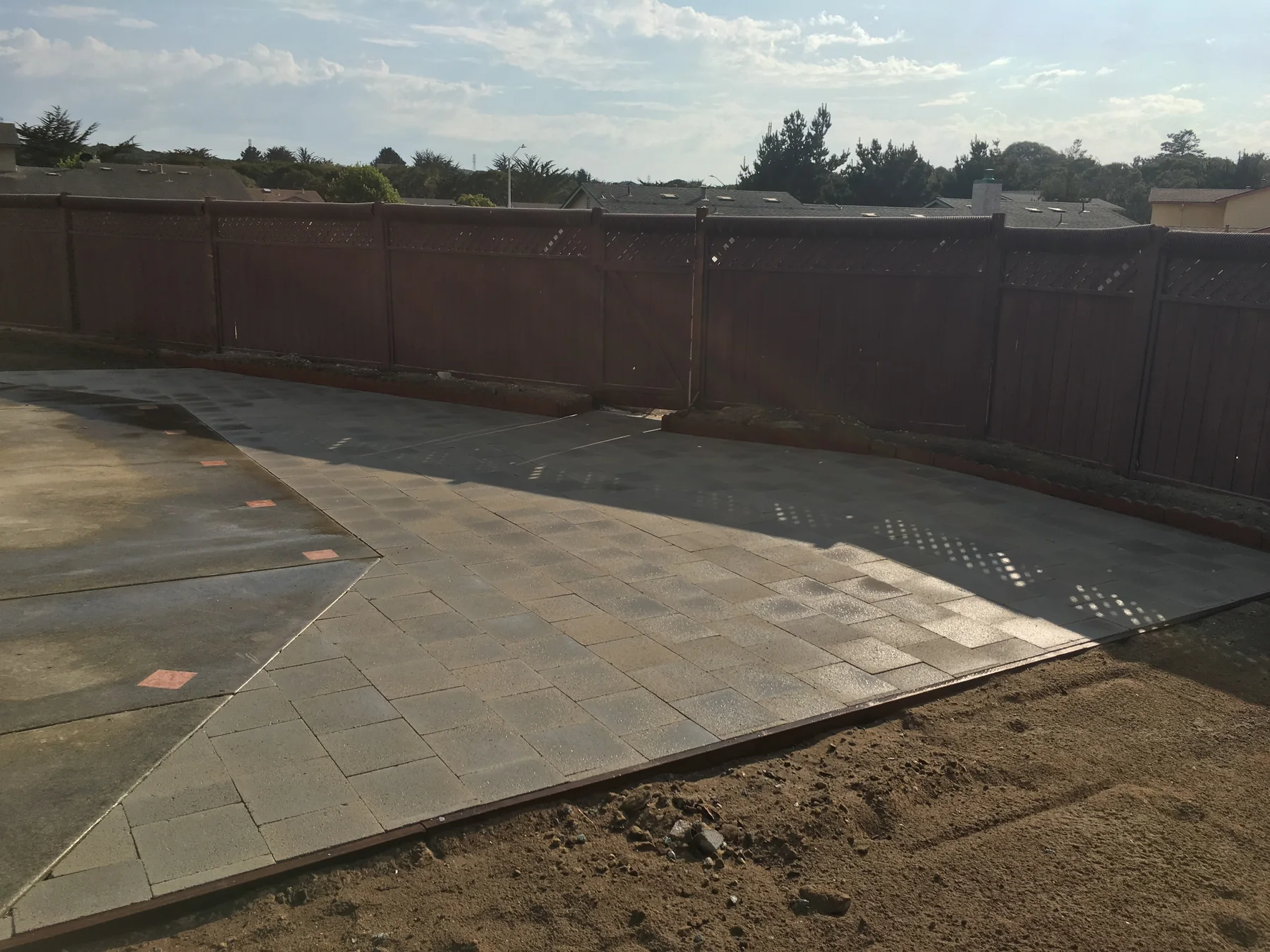 Completed backyard paver patio